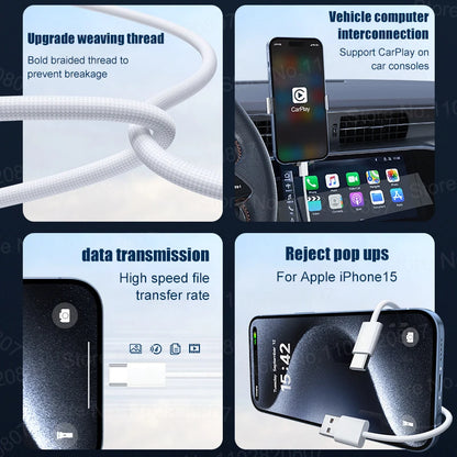 Câble IPhone USB / USB-C 16 15 14 13 12 11 Pro Max 35W